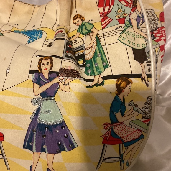 Vintage retro housewife tote bag - Picture 4 of 16
